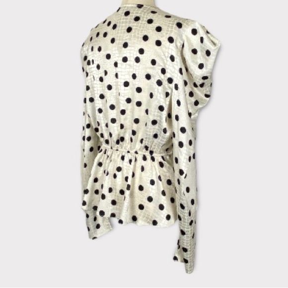 COPY - Polka Dot Satin Blouse - Picture 8 of 9